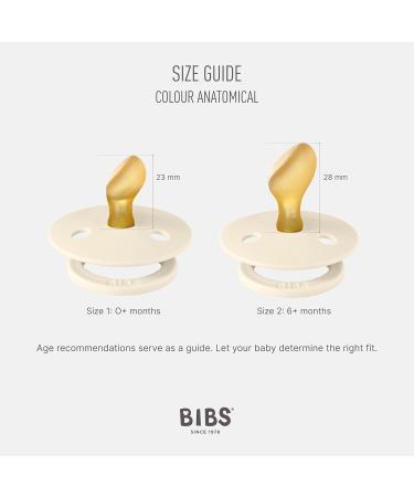 BIBS COLOUR Glow Schnuller 2-Pack - BPA-Free Anatomical Design Natural Rubber 6-18 Months - Blush & Vanilla - International Shipping - Buy Online on SooperMarket.com