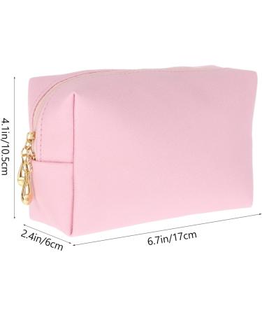 Cabilock 2-Pack Cosmetic Makeup Bags - Stylish Travel PU Bags for Women - Pink 17x10.5x6cm - Buy Online on SooperMarket.com