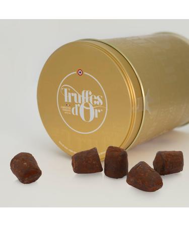 Buy Mathez Truffes Fantaisie - Gourmet Cocoa Dusted Chocolate Truffles in Golden Tin - 500g - International Shipping Available - Buy Online on SooperMarket.com