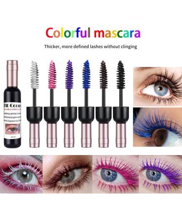 SWETIYOU 6-Piece Colored Mascara Set - Wine-Bottle Colors, Waterproof & Long-Lasting for Charming Eye Makeup - Buy Online on SooperMarket.com