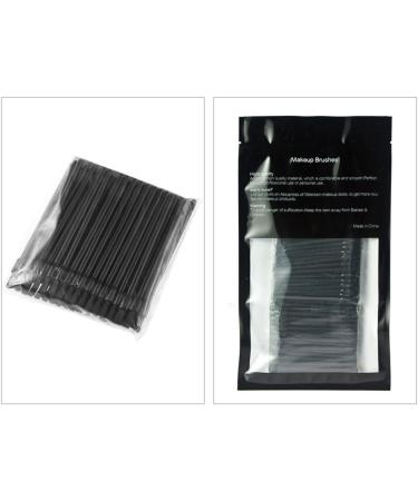 Pure Vie 100 Pieces Disposable Lip Brushes Lipstick Gloss Wands Applicator Makeup Tool Kits Black - Buy Online on SooperMarket.com