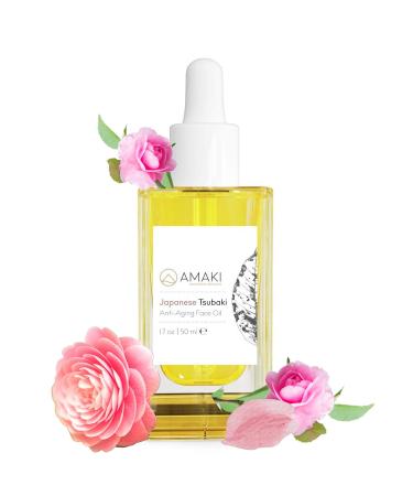 Amaki Japanese Tsubaki Oil: Face Moisturizer for Women - Anti Aging, Hydrating, Gua Sha Oil - 50ml - Buy Online on SooperMarket.com