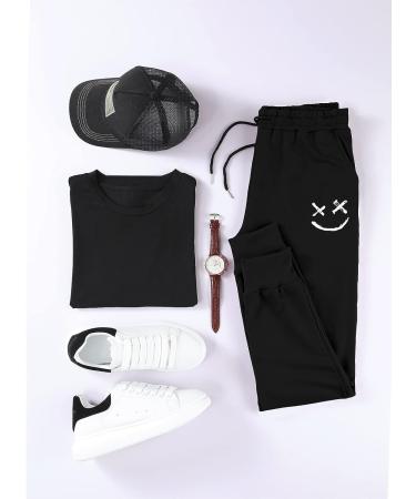 JMIERR Men's Tapered Gym Running Sweatpants Large - Black | Athletic Joggers with Pockets - Buy Online on SooperMarket.com