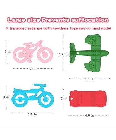 Jilociz Silicone Teething Toy Set for Babies 6-12 Months | BPA Free Chew Toys for Boys and Girls | Early Educational Sensory Toy | Soothe Gums and Provide Relief | Perfect Gift - Buy Online on SooperMarket.com