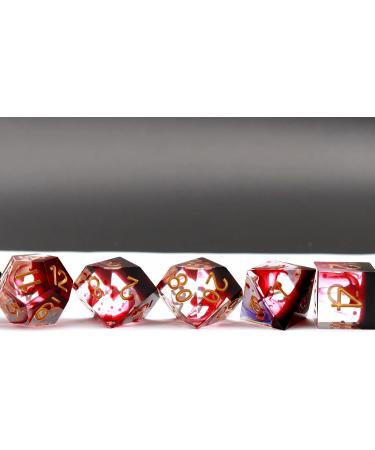 Haxtec Sharp Edge Red Blood Swirls DND Dice Set - Resin D&D Dice for RPG Dungeons and Dragons - Devil Soul Gift - Buy Online on SooperMarket.com