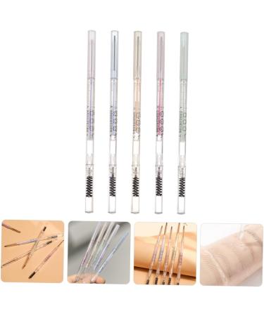 Baluue 5pcs Pencils with Eyebrow Pencil Hair Double Bun Eyebrow Pens Eyebrow Makeup Pencils Paste - Buy Online on SooperMarket.com