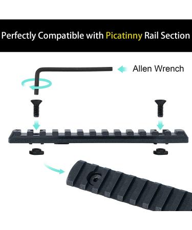 Pecawen Polymer Picatinny Rail Section - 5, 7, 9, 11 Slot Ultralight Rail - Buy Online on SooperMarket.com