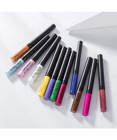 Matte Liquid Eyeliner Set - 12 Colors, Waterproof & Long Lasting for Women/Girls - Buy Online on SooperMarket.com