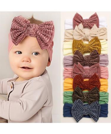JSGHGDF Bow Hair Bands Elastic Headwear for Girl Autumn Winter Headbands Head Wraps Hairbands Hair Accessories Photography Props Deep Pink - Buy Online on SooperMarket.com