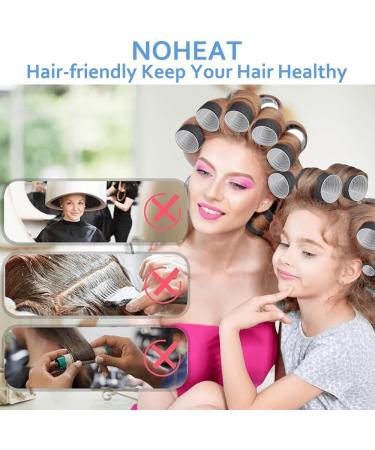Mabufun 46 PCS Hair Rollers With Clips For Long Hair Curlers Velcro Rollers Jumbo Hair Rollers Self Grip Hair Roller Set 22 Stainless Steel Clips And A Storage Bag - Buy Online on SooperMarket.com
