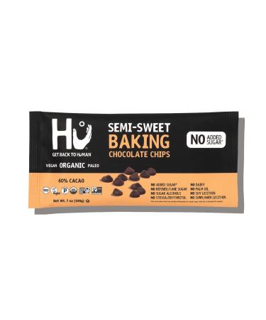 Hu No Added Sugar Chocolate Chips | 3 Pack | Keto, Organic, Paleo, Gluten Free, Dark Chocolate Chips, Sweetened with Dates | Baking and Snacking Chips | Plant Based, Non GMO, Kosher