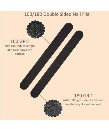 Stadux Nail Files & Buffer Set - 12pcs 100/180 Grit Professional Sanding Blocks for Ridges/Cuticles - Polisher Buffing Files for Perfect Nails - 6 Nail Files & 6 Buffers Included - Buy Online on SooperMarket.com