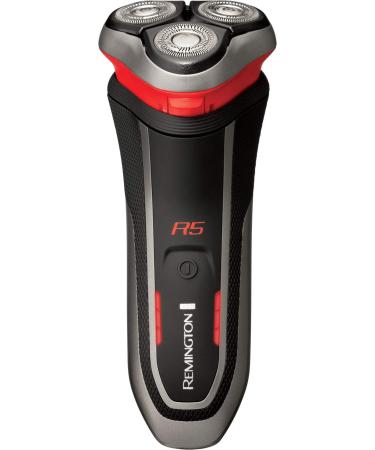 Remington R5000 Style Series R5 Rechargeable Shaver Mens Electric Wet and Dry Razor with Dual Track Blades for a Close Shave Grey/Silver/Red R5 Cordless