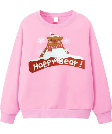 Kids Girls Christmas Jumper Sweatshirt Xmas Reindeer Santa Toddler Tops | Ages 1-7 Years | Long Sleeve Cotton Casual Winter Clothes | Xmas Bear | 6-7 Years - Buy Online on SooperMarket.com