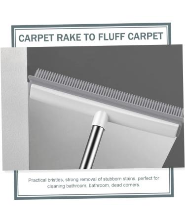 Household Carpet Rake & Floor Scrub Brush - Long Handle Cleaning Brush for Carpet Bathroom and Tile - 120x31cm - Buy Online on SooperMarket.com
