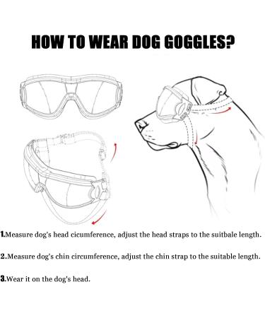 Tsathoggua Dog Goggles Dog Sunglasses with Elastic Strap UV Pet Goggles Protect Dog's Eyes for UV Wind Dust and Fog Medium/Large Breed - Buy Online on SooperMarket.com