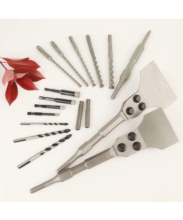 17pcs SDS Plus Rotary Hammer Drill Bits & Chisels Set with Strong Case - DEHUIWI - New Arrival - Buy Online on SooperMarket.com