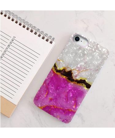 ARSTVEC iPhone SE 2022/2020 Case | Pink Gold Glitter & Pearl Gloss TPU Case for iPhone 8/7/SE2/SE3 | Slim Soft Sparkling Design for Women - Buy Online on SooperMarket.com