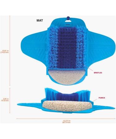 Pumice Stone Foot Scrubber Shower Mat - Anti-Slip Design for Foot Care | Exfoliate Dead Skin & Calluses for Baby Soft Feet - Onyx Professional - Buy Online on SooperMarket.com