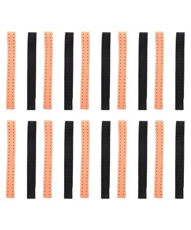 Epodmalx 20 Pack Adjustable and Breathable Replacement Wristband Soft Wristband for Heart Rate Monitor - (Black+Orange)