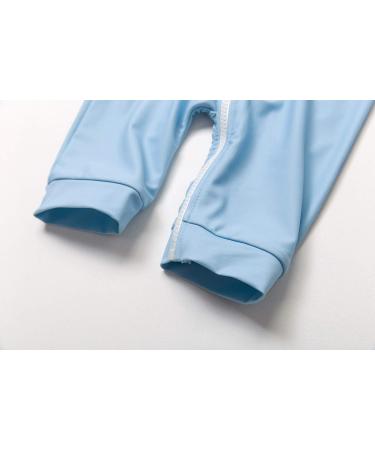 BONVERANO Baby Boys Swimsuit | UPF 50+ Full Zip Hooded One Piece | 6-9 Months Blue - Buy Online on SooperMarket.com