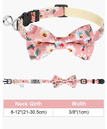 Shop Tagme Cats Collars - Personalized Name & Phone Number Safety Closure & Bell - Baby Pink Kitten Neck Band - 1 Pack - Buy Online on SooperMarket.com