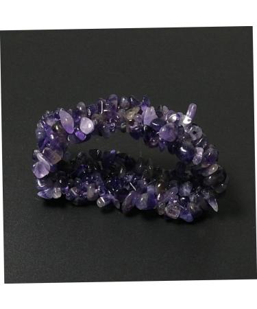 TEHAUX Womens Bracelet 2pcs Chunky Chakra Bracelet Irregular Bracelet Crystal Beads Layer Crystal Bracelet Layer Gemstone Crystals Bracelet Women Gemstone Bracelet To Heal Purple Rope - Buy Online on SooperMarket.com