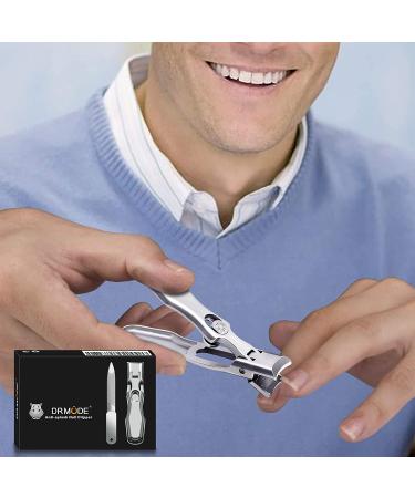 Extra Large Heavy Duty Men's Nail Clippers for Thick Nails - Stainless Steel, Wide Jaw Opening, Long Handle with Catcher File - Buy Online on SooperMarket.com