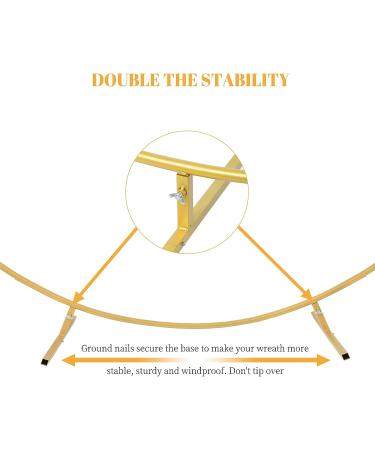 Fogein 6.6ft Round Backdrop Stand - Metal Circle Arch Stand for Wedding & Party Decor (Gold) - Buy Online on SooperMarket.com