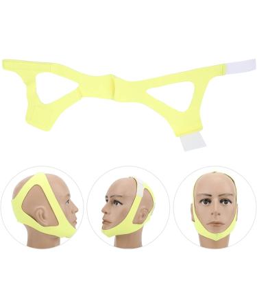 Breathable Anti-Snoring Chin Strap - Adjustable Jaw Support Belt in Yellow - Buy Online on SooperMarket.com