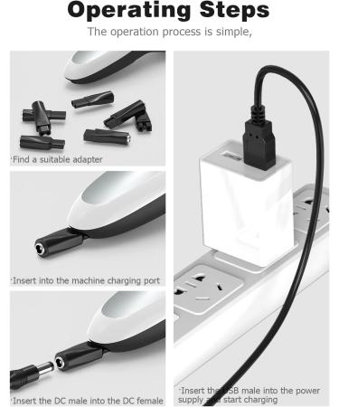 Shaver Charger Cable Kit for Philips, Whal, Kemei, Babybliss - Compatible with Mellbree - Best Quality Charging Solution - Buy Online on SooperMarket.com