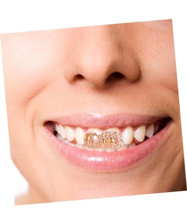 BCOATH 1pc Scorpion Single Braces Decor Rose Grills for Women Tooth Jewelry Vampire Aldult Man 2X1cm Golden - Buy Online on SooperMarket.com