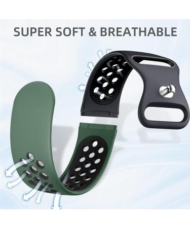 Maledan 4 Pack Sport Band for Fitbit Versa 3/Sense, Soft Replacement Wristband Set for Men and Women - Black Navy/Coal Black/Black Gray/Black Pine - Size L 7.1 - 8 - Buy Online on SooperMarket.com