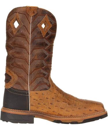 Justin Boots Men's Hybred Caramel Croc Print Work Boot - Size 9.5 EE - Buy Online on SooperMarket.com