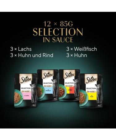 Sheba Selection in Sauce Katznassfuck - Premium Quality Cat Food - 48 Portion Bags - 4 Pack (4 x 12 x 85g) - International Shipping Available - Buy Online on SooperMarket.com