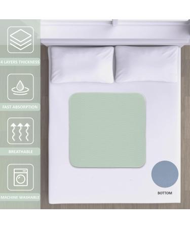 Washable Incontinence Pad 5 Layers - 85x90cm Double Pack | Reusable Waterproof Bed Protection for Adults & Children - Buy Online on SooperMarket.com