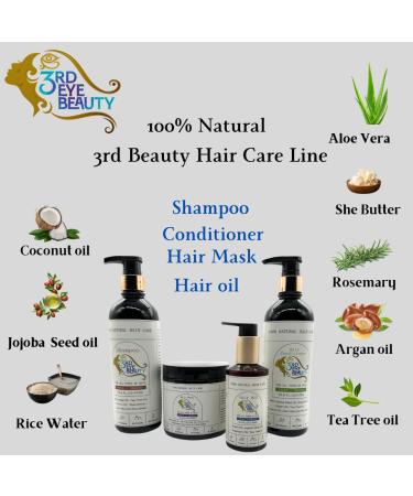 100% Natural Hair Oil | Argan Jojoba Rosemary & Tea Tree - Moisturize & Hydrate Dry Hair - Buy Online on SooperMarket.com