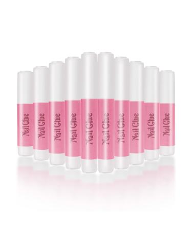 10 PCS Nail Glue Extra Strong for Press On Nails Long Lasting Fake Nail Flue for Acrylic Tips Quick Dry & No UV Light False Nail Glue for Nail Charms Rhinestones 2g*10