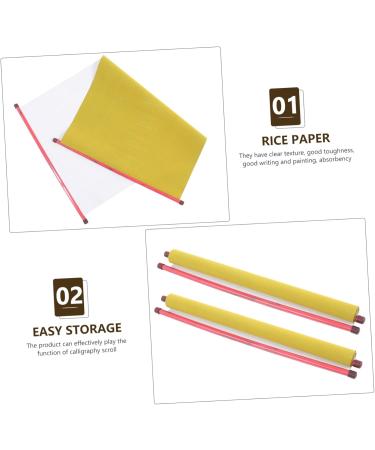 Operitacx 2pcs Scroll Water Writing Cloth Brush Calligraphy Scrolls Art Wall Scrolls Clear Water Blank Child - Buy Online on SooperMarket.com