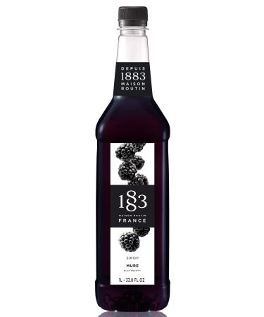 Maison Routin 1883 Blackberry Syrup - Pet Bottle - 1 Liter Blackberry 1 l (Pack of 1)