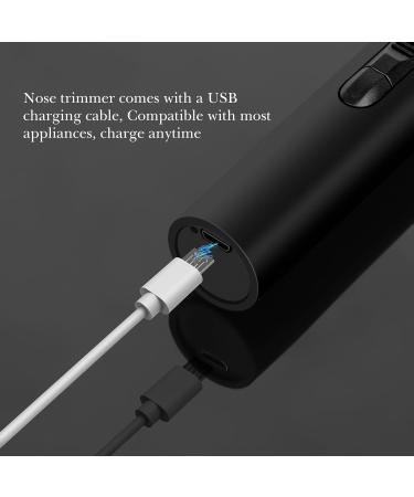 Linkidea Men's Electric Ear and Nose Hair Trimmer - 360 Rounded Blade Safe Hair Removal USB Portable Charging (Black - Buy Online on SooperMarket.com