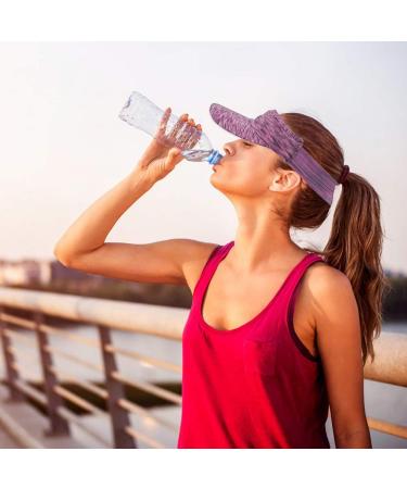 Lattcure Adjustable Summer Visor Hat for Men - Tennis Golf & Outdoor Sports - Violet Sun Cap - Buy Online on SooperMarket.com
