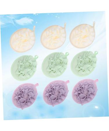 NOLITOY 9pcs Mesh Bath Ball Set | Premium Loofah Shower Pouf & Body Sponge | Soft Scrubber for a Refreshing Bath Experience - Buy Online on SooperMarket.com