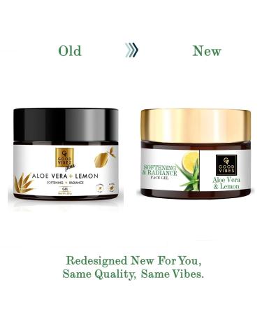 Good Vibes Plus Aloe Vera & Lemon Gel - Blackhead Remover & Radiance Booster - 50g - Softens & Illuminates Skin - Buy Online on SooperMarket.com