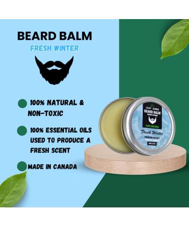 Premium 100% Natural Beard Balm - Fresh Winter Scent | Made in Canada 57g - International Shipping Available - Buy Online on SooperMarket.com