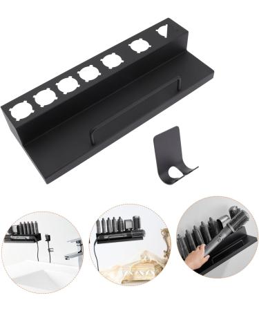 Gogogmee Curling Iron Rack Pumice Stone for Feet Hair Curler Wall Rack Hair Dryer Stand Stainless Steel Black - Buy Online on SooperMarket.com