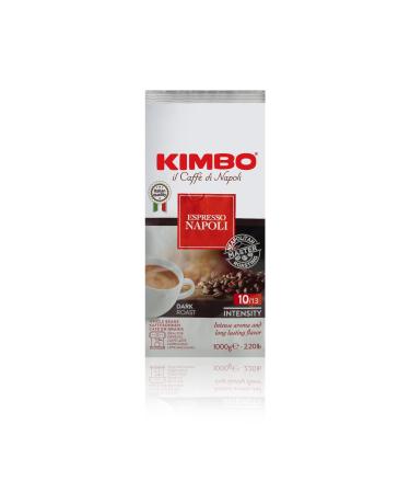 Kimbo Espresso Napoletano Whole Coffee Beans Dark Roast 1kg Bag 1 x 1kg Beans
