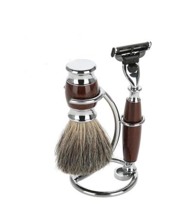 Premium Silver Stainless Steel Razor Holder Stand - Men's Shaving Brush & Razor Organizer Kit - Buy Online on SooperMarket.com