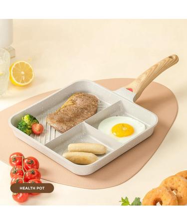 Lukasz Durable Versatile Frying Pan for Fried Eggs 3 in 1 Steak Lunch Frying Pan Cooking Utensils - Buy Online on SooperMarket.com
