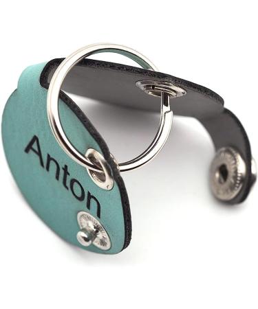 Copter Farm Dog Brand Bag | Engraved Art & Real Leather | Customizable Turquoise Round Collar Bag for Dogs - Buy Online on SooperMarket.com